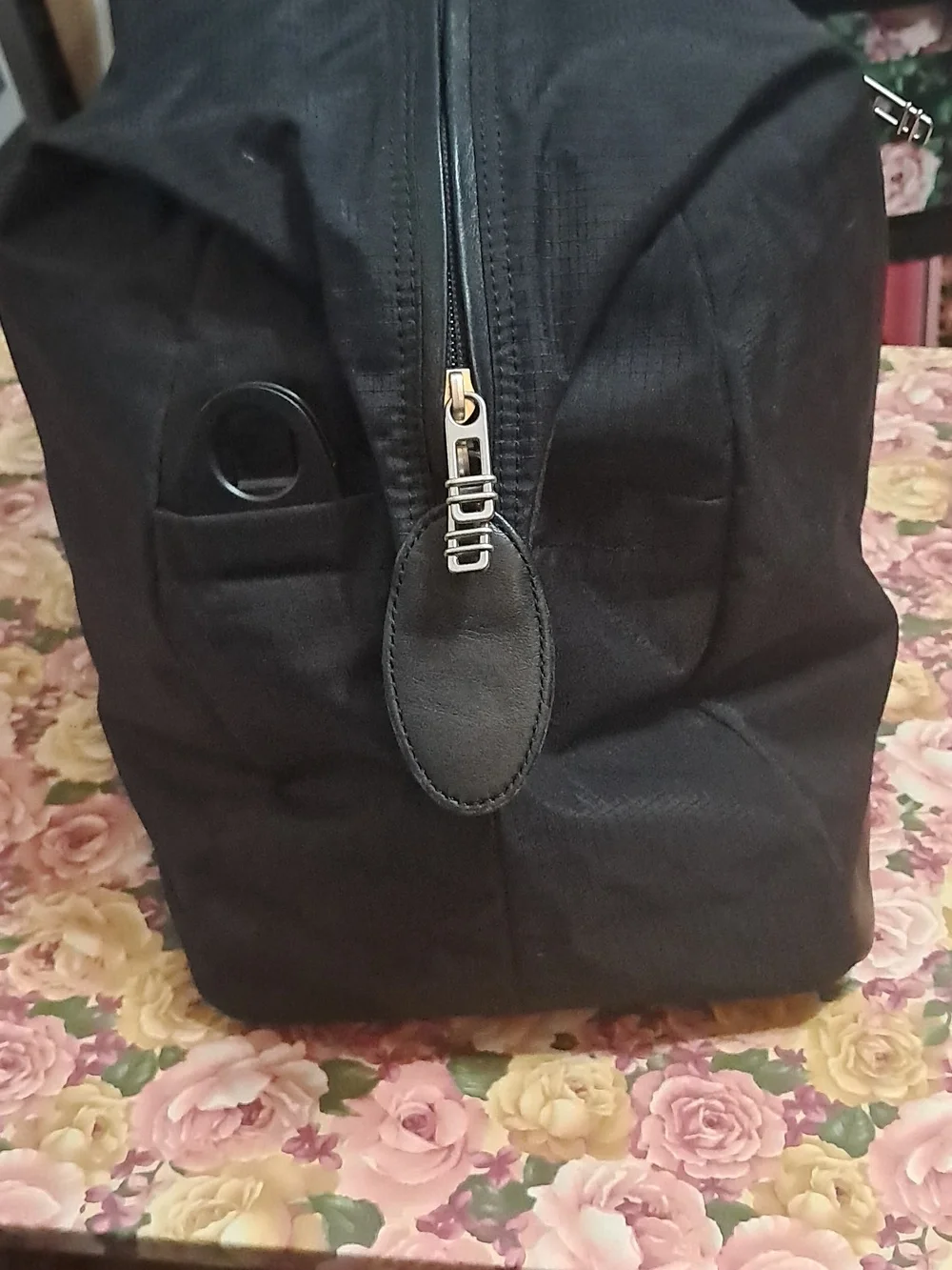 Tumi Black Travel Duffel with Top Handles And Detachable Long Carry Strap